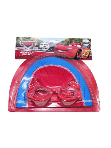 Disney Cars Swim Cap, Goggle SG-00, For Kids