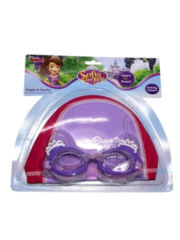 Disney Sofia The First Swim Cap, Goggle SG-002,