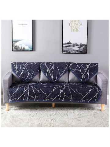 Three Seater Reversible Sofa Cover, 4 Pieces, Twig Design