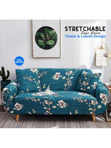Stretchable Sofa Cover,Flower And Leaves Design