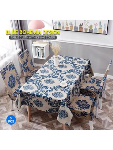Table Cloth 140x180 Cm , Blue Bohemia Design