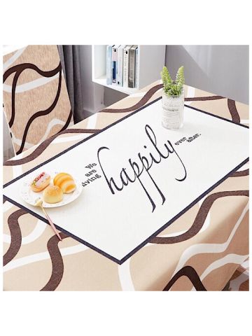 Table Cloth 140x210 Cm , Brown Stripe Design