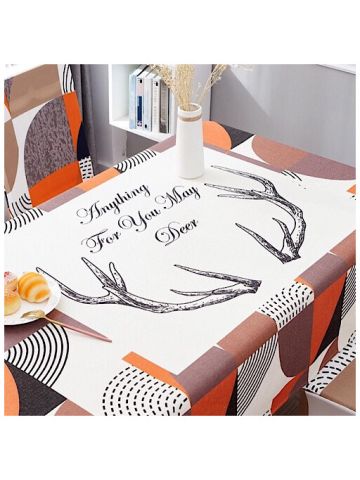 Table Cloth 140x210 Cm , Broken Line  Design