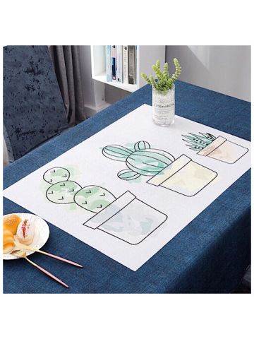 Table Cloth 140x210 Cm , Gray Marble  Design