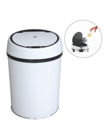 TechMate 9 Liters Automatic Sensor Dustbin with Automatic Opening System - White