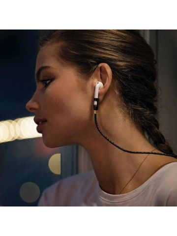 Tapper - Leather Strap For Airpods Black