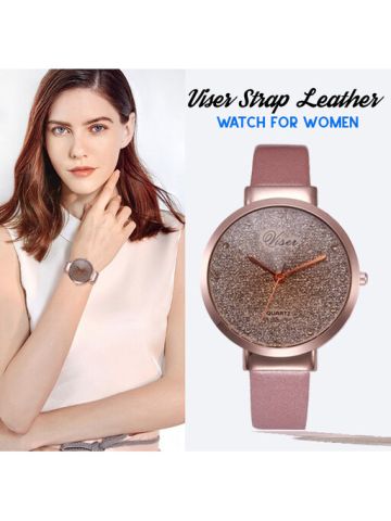 New Viser Small Strap Leather Wrap Quartz Casual Watch For Women