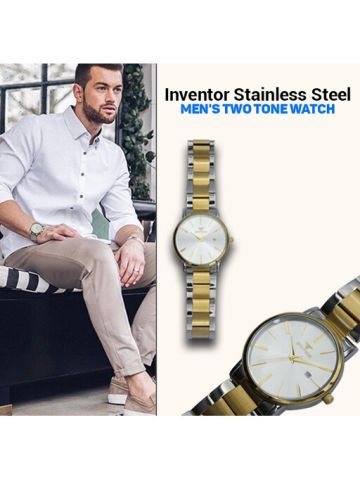 Inventor Stainless Steel Men's Two Tone Watch - 25130M-3