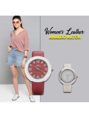 Citron Women's Leather Analog Watch 13260M