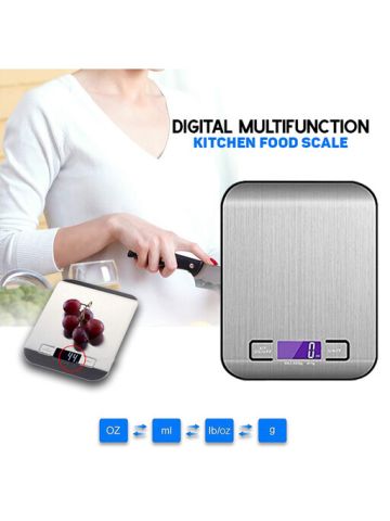Digital Multi-Function Food Kitchen Scale,11 Lb/5 Kg Digital Multifunction Stainless Steel Kitchen Food Scale